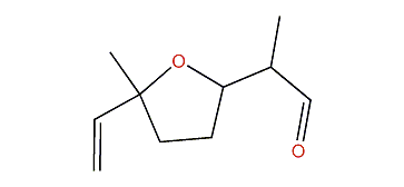 2-(Tetrahydro-5-methyl-5-vinylfuran-2-yl)-propanal